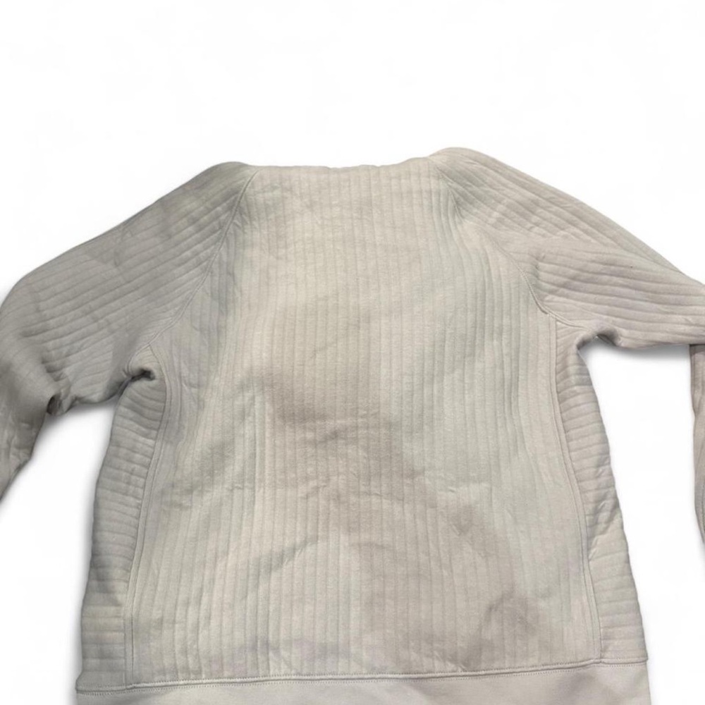 Cream Ribbed Hoodie - Picture 2 of 2